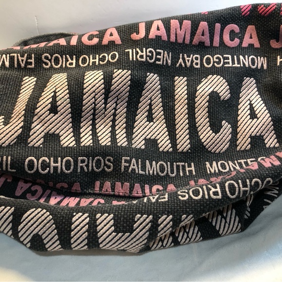 Robin Ruth Cloth Jamaica Shoulder Hobo Tote Black Pink - Picture 8 of 13